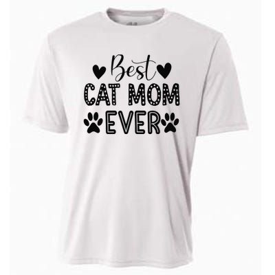 Wo Best Cat Mom Ever Cooling Performance Crew T-Shirt