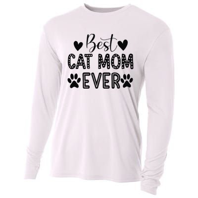 Wo Best Cat Mom Ever Cooling Performance Long Sleeve Crew