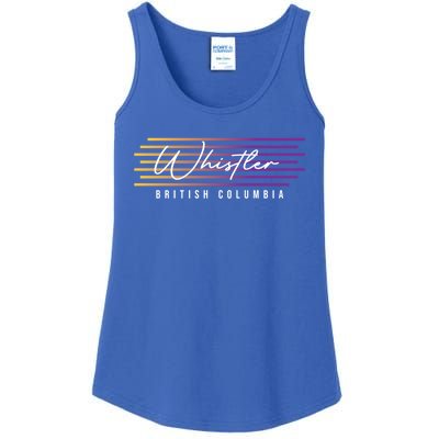 Whistler British Columbia Canada Retro Skiing Snowboarding Gift Ladies Essential Tank