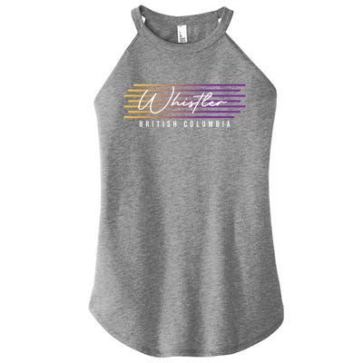 Whistler British Columbia Canada Retro Skiing Snowboarding Gift Women’s Perfect Tri Rocker Tank