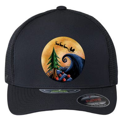 Work Before Christmas Santa's Art Wave Flexfit Unipanel Trucker Cap