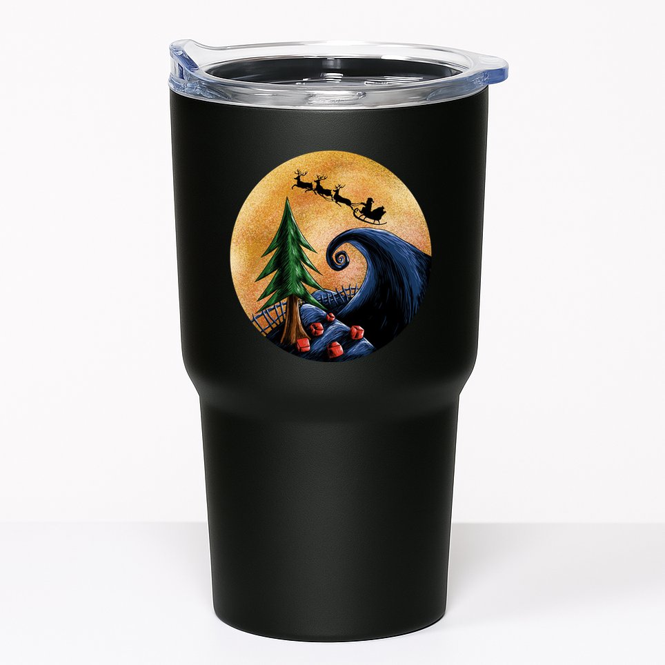 Work Before Christmas Santa's Art Wave Tumbler