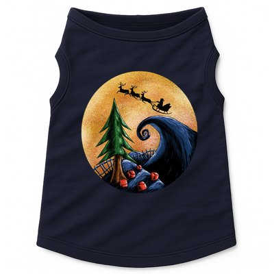 Work Before Christmas Santa's Art Wave Doggie Tank