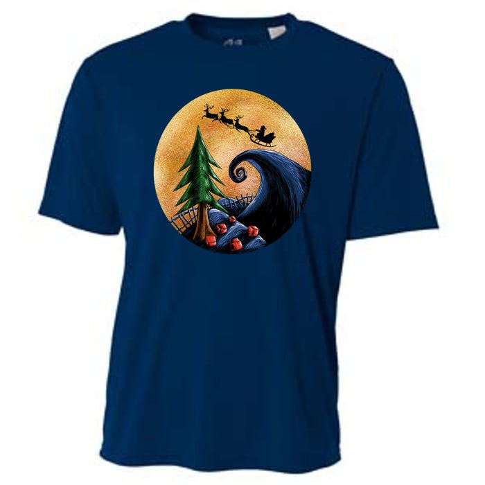 Work Before Christmas Santa's Art Wave Cooling Performance Crew T-Shirt