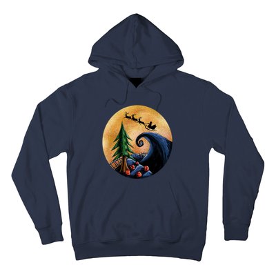 Work Before Christmas Santa's Art Wave Hoodie