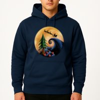 Work Before Christmas Santa's Art Wave Hoodie