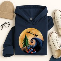 Work Before Christmas Santa's Art Wave Hoodie