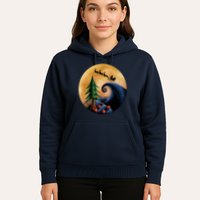 Work Before Christmas Santa's Art Wave Hoodie
