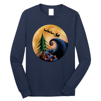 Work Before Christmas Santa's Art Wave Long Sleeve Shirt