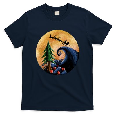 Work Before Christmas Santa's Art Wave T-Shirt