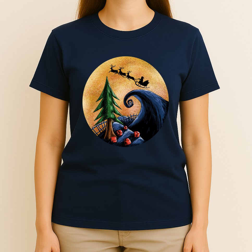 Work Before Christmas Santa's Art Wave T-Shirt