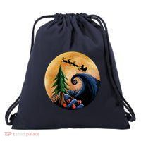 Work Before Christmas Santa's Art Wave Drawstring Bag