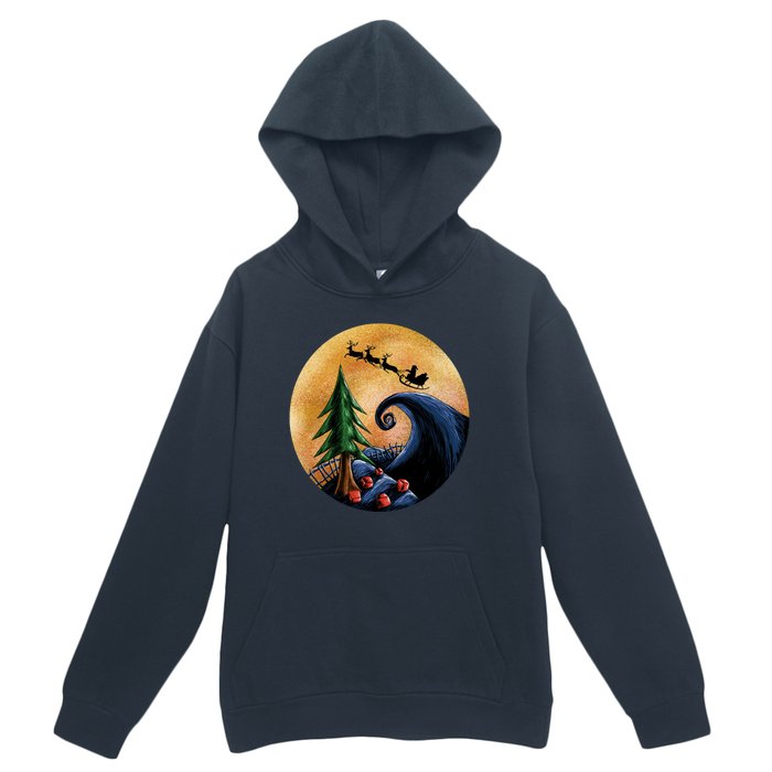 Work Before Christmas Santa's Art Wave Urban Pullover Hoodie