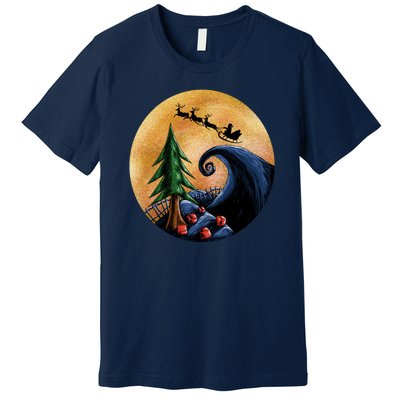 Work Before Christmas Santa's Art Wave Premium T-Shirt