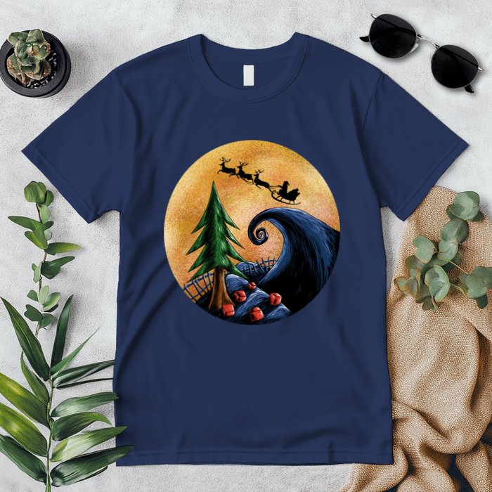 Work Before Christmas Santa's Art Wave Premium T-Shirt