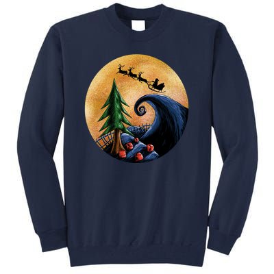 Work Before Christmas Santa's Art Wave Tall Sweatshirt