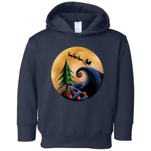 Work Before Christmas Santa's Art Wave Toddler Hoodie