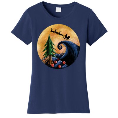 Work Before Christmas Santa's Art Wave Women's T-Shirt