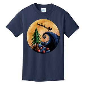 Work Before Christmas Santa's Art Wave Kids T-Shirt