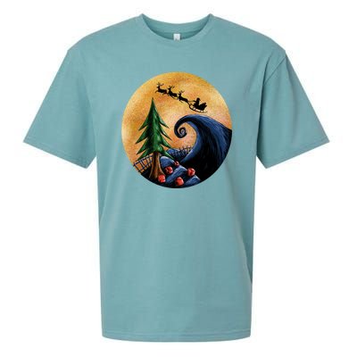 Work Before Christmas Santa's Art Wave Sueded Cloud Jersey T-Shirt