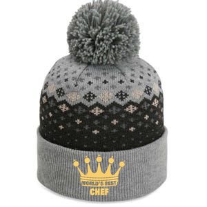 Worlds Best Chef Saying Funny Chef Gift The Baniff Cuffed Pom Beanie