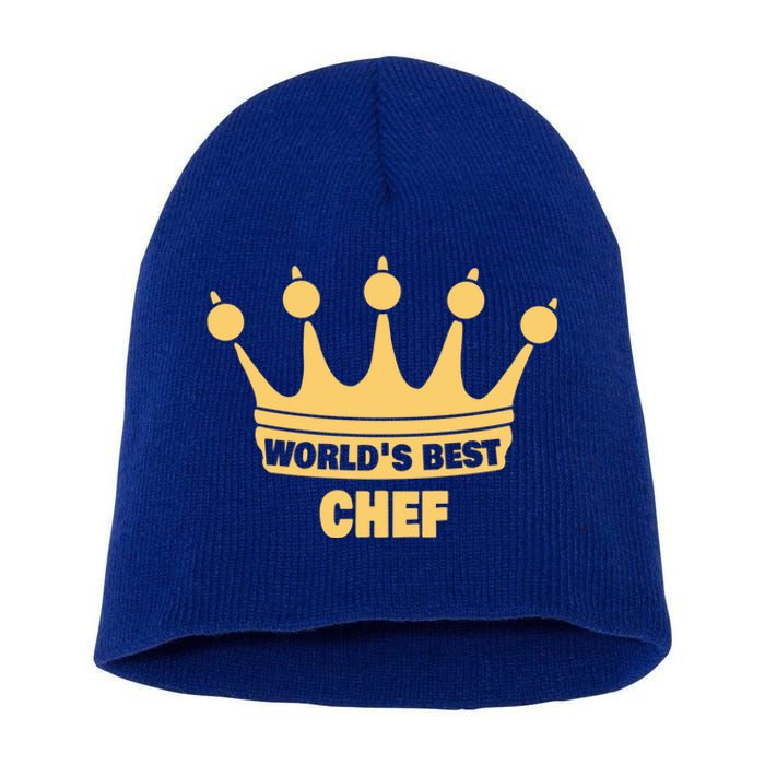 Worlds Best Chef Saying Funny Chef Gift Short Acrylic Beanie