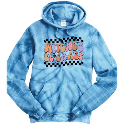 Witches Be Crazy And Witch Spooky Halloween Season Checkered Gift Tie Dye Hoodie