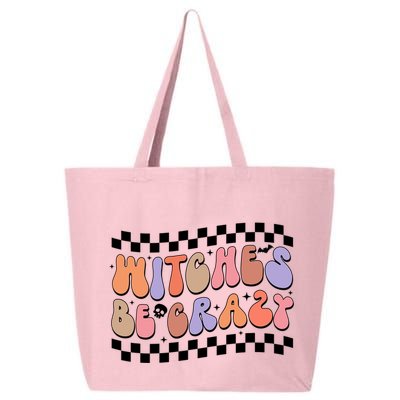 Witches Be Crazy And Witch Spooky Halloween Season Checkered Gift 25L Jumbo Tote
