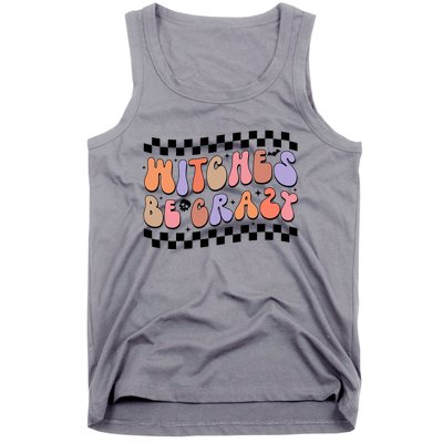 Witches Be Crazy And Witch Spooky Halloween Season Checkered Gift Tank Top