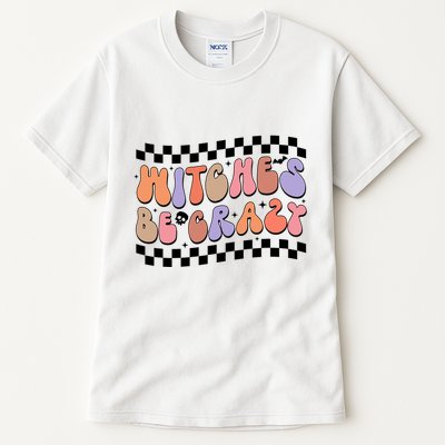 Witches Be Crazy And Witch Spooky Halloween Season Checkered Gift Tall T-Shirt