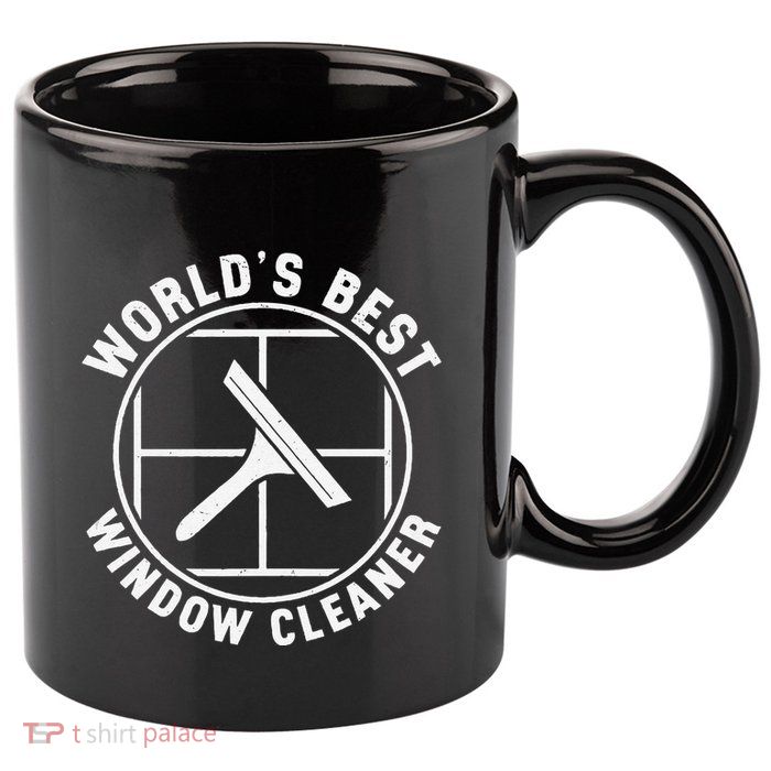 WorldS Best Cool Window Washing Professional Window Cleaner 11oz C Handle Ceramic Mug