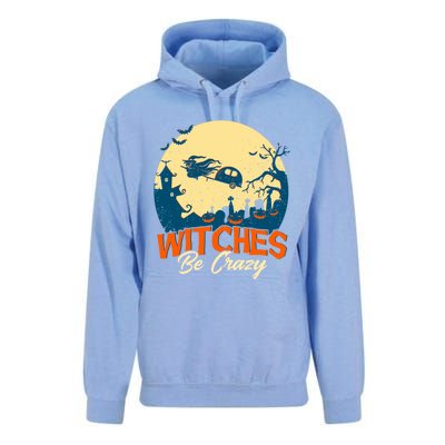 Witches Be Crazy Halloween Costume Funny Halloween Gift Unisex Surf Hoodie