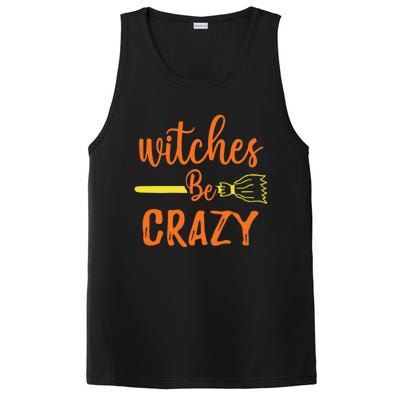 Witches Be Crazy Broomstick Graphic Funny Halloween Party Cool Gift PosiCharge Competitor Tank