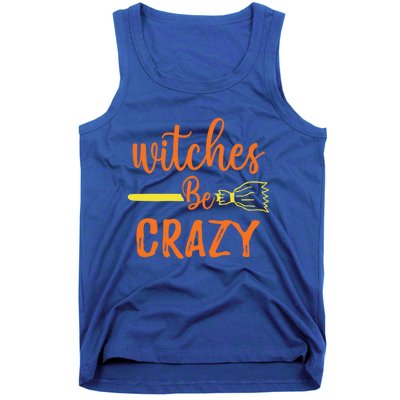 Witches Be Crazy Broomstick Graphic Funny Halloween Party Cool Gift Tank Top