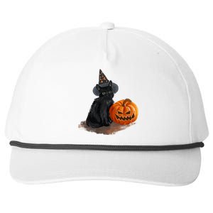 Witch Black Cat Pumpkin Halloween Snapback Five-Panel Rope Hat