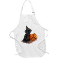 Witch Black Cat Pumpkin Halloween Apron