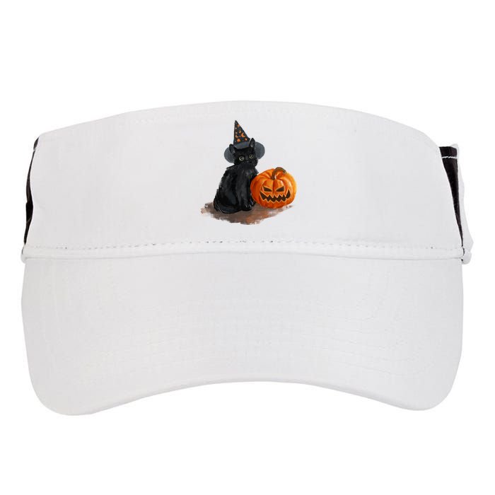 Witch Black Cat Pumpkin Halloween Adult Drive Performance Visor