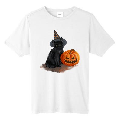 Witch Black Cat Pumpkin Halloween Tall Fusion ChromaSoft Performance T-Shirt