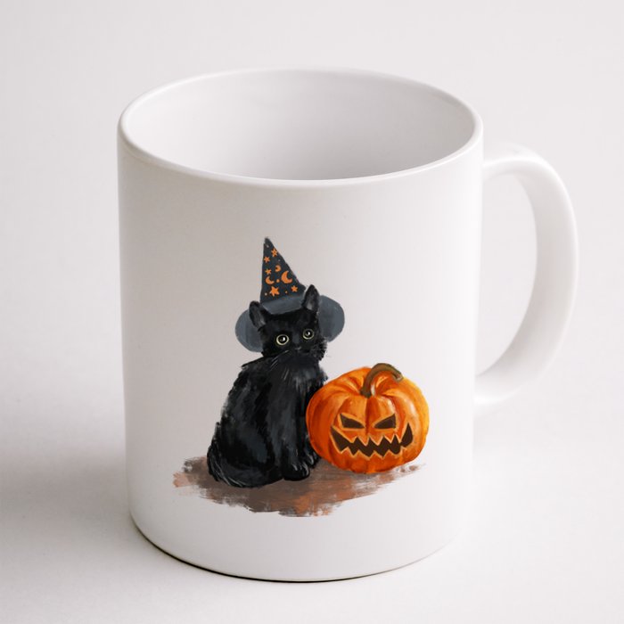 Witch Black Cat Pumpkin Halloween Coffee Mug