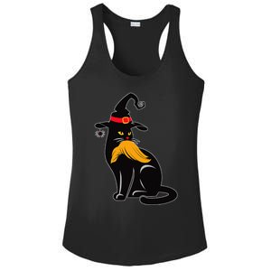 Witch Black Cat Kamala Harris Halloween Trump Hair Ladies PosiCharge Competitor Racerback Tank