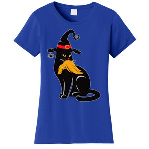 Witch Black Cat Kamala Harris Halloween Trump Hair Women's T-Shirt