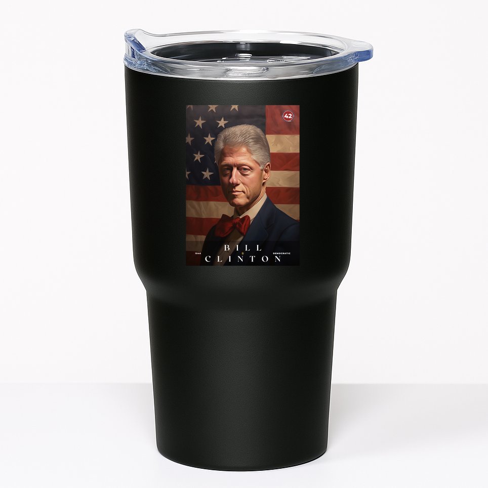 William Bill Clinton 42nd President Of The United States Portrait Tumbler