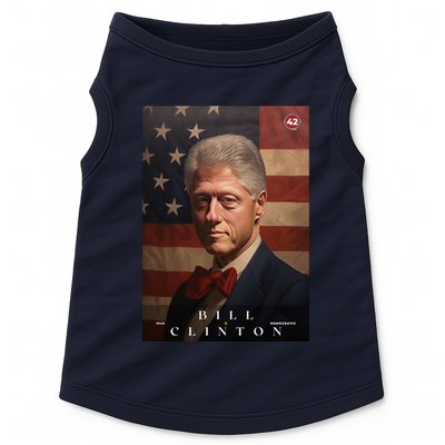 William Bill Clinton 42nd President Of The United States Portrait Doggie Tank