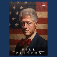 William Bill Clinton 42nd President Of The United States Portrait Bag
