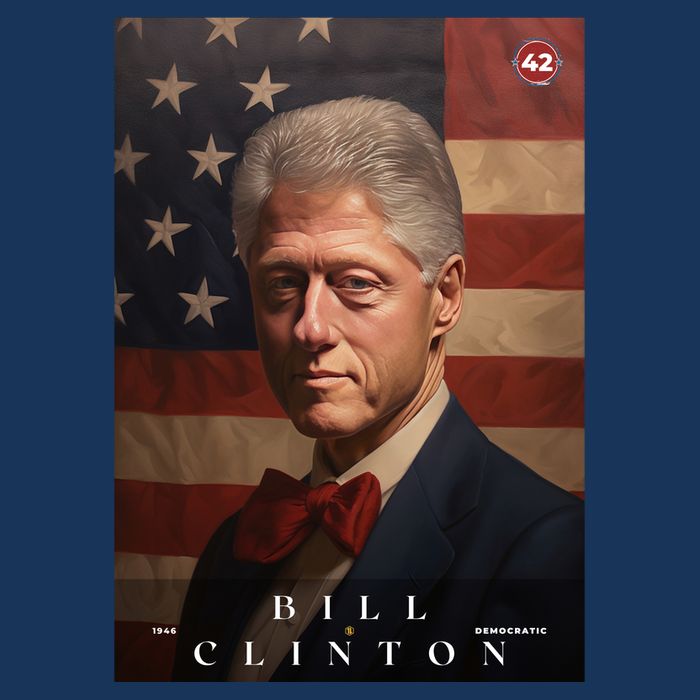 William Bill Clinton 42nd President Of The United States Portrait Bag