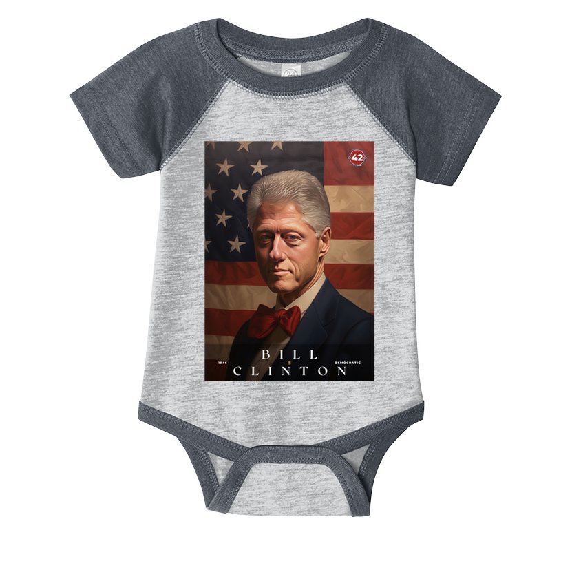 William Bill Clinton 42nd President Of The United States Portrait Infant Baby Jersey Bodysuit