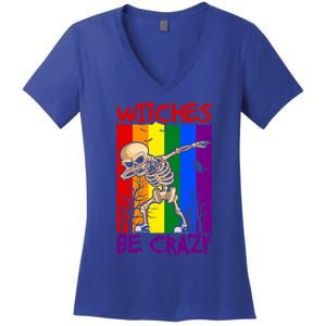 Witches Be Crazy Funny Gift Women's V-Neck T-Shirt