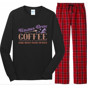 Witches Brew Coffee Dark Roast Magic Infused Funny Halloween Funny Gift Long Sleeve Pajama Set