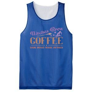 Witches Brew Coffee Dark Roast Magic Infused Funny Halloween Funny Gift Mesh Reversible Basketball Jersey Tank