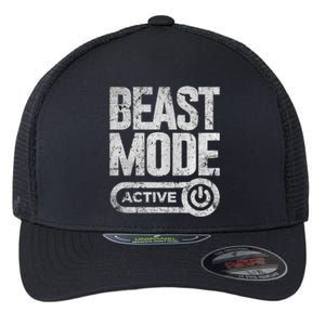 Workout Beast Cool Gift Activated Gym Mode Fitness Cross Train Meaningful Gift Flexfit Unipanel Trucker Cap